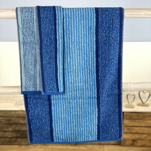 Streifen Handtuch Blau