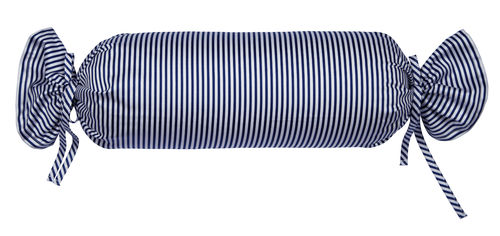 Nackenrollenbezug 15x40 cm marineblau gestreift