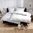 weiße Bettwäsche 135x200+40x80 cm mit Stehsaum & Zierstich